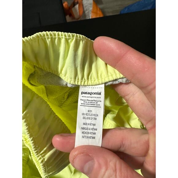 Patagonia Barely Baggies Shorts Yellow Womens Medium Hiking Outdoors Nylon - Picture 4 of 11